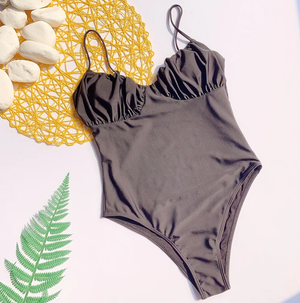 

New swimsuit, women's pure color bikini, European and American fashion bikini