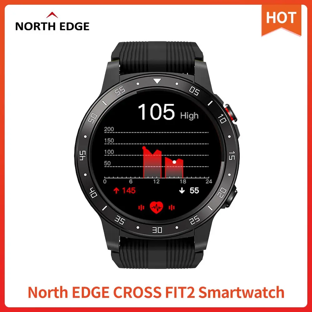 Оригинальные Смарт часы North EDGE FIT2 с GPS компасом атмосферными Bluetooth вызовами