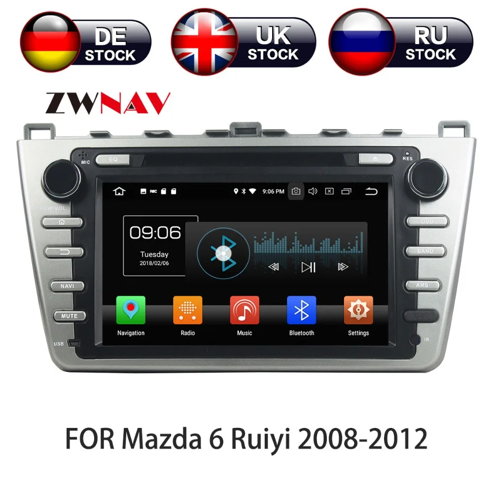 Android 9 4+ 64GB с DSP dvd-плеер автомобиля gps-навигация, радио, стерео для Mazda 6 Atenza 2008-2012 HD Satnav мультимедиа CD радио