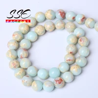 natural blue shoushan stone beads smooth snakeskin stone round loose beads 4 6 8 10 12mm pick size 15inches for jewelry making