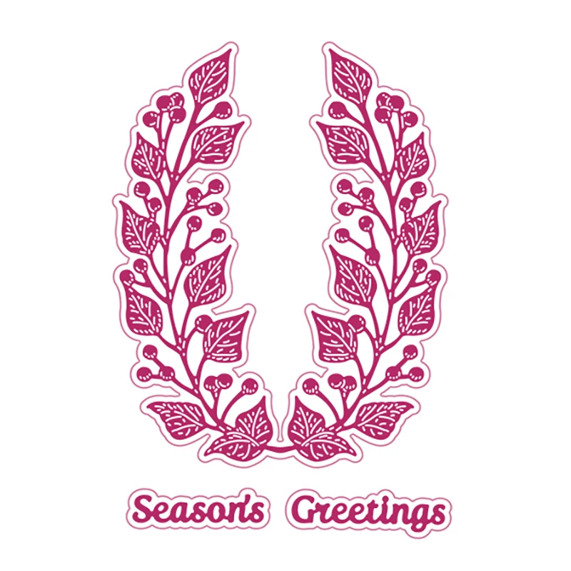 

Seasons Greetings Quick Card Metal Cutting Dies and Clear Stamps Cut Die Mold Blade Knife Punch Scrapbook Paper Craft Stencils
