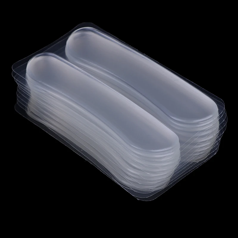 

10 Pair Silicone Gel Pads Insoles Inserts For Shoes Liner For Feet Protector Women Strip Heel Stick Massage Pedicure Foot Care