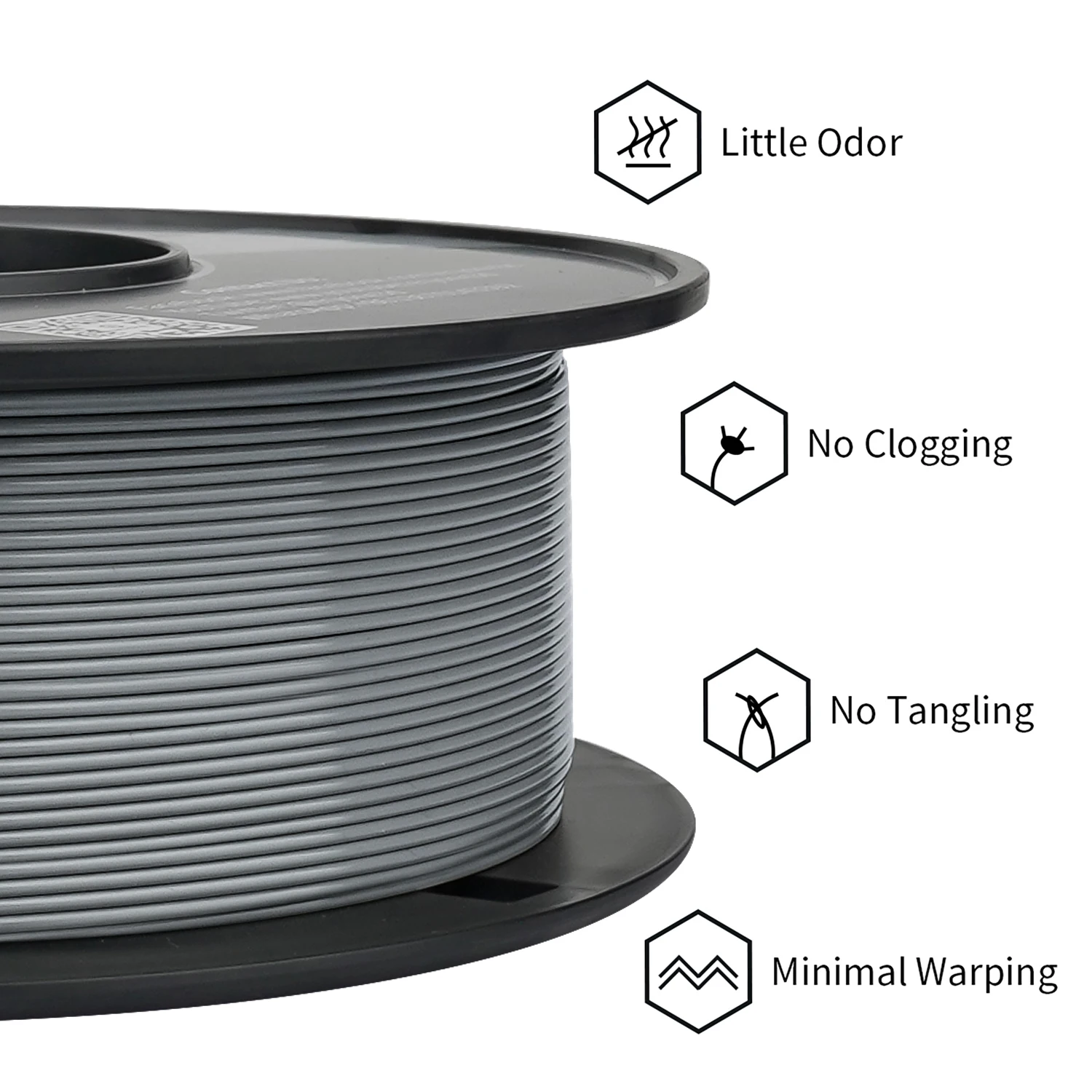 ERYONE PETG Filament 1kg 1.75mm ±0.03mm for 3D Printer, 1KG(2.2LBS)/ Spool Clear