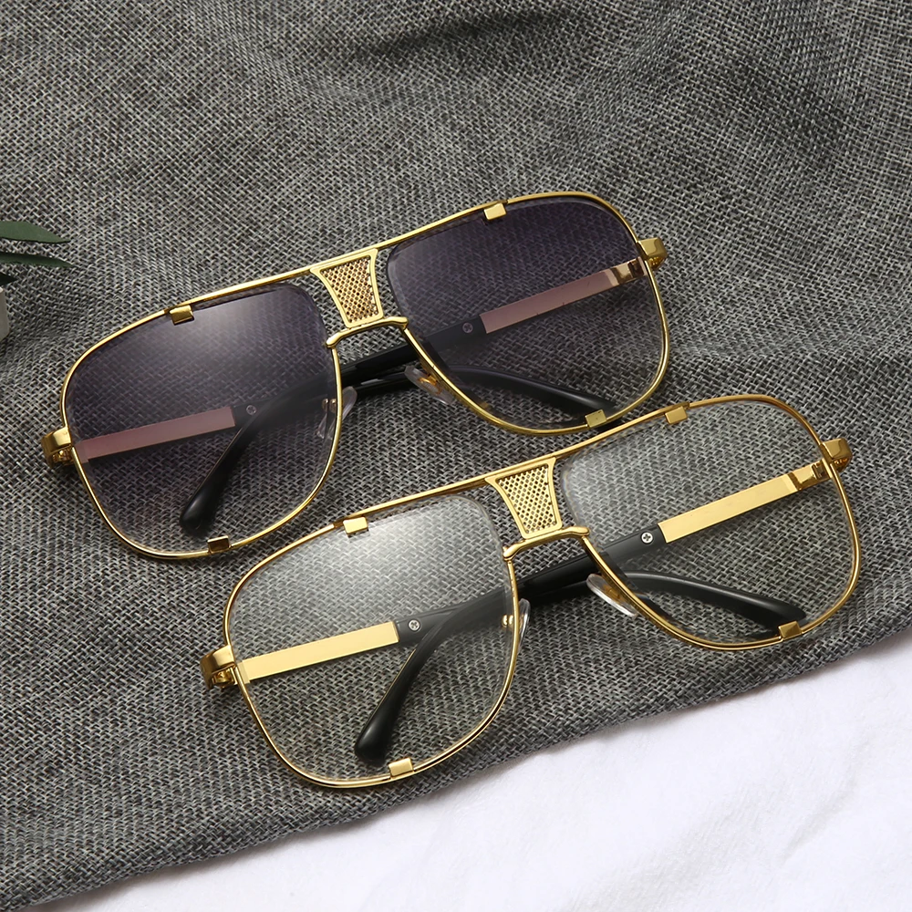

Brand Design Square Sunglasses New Fashion Women Men Vintage Metal Sun glasses Luxury Sunglass UV400 Shades Eyewear gafas de sol
