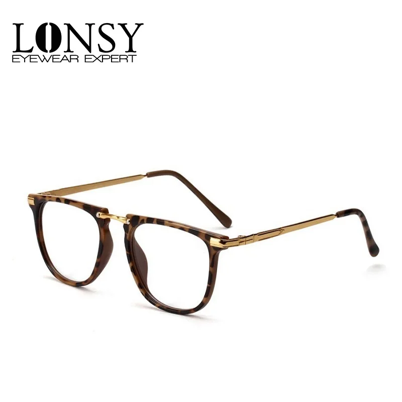 

LONSY Fashion Glasses Frame Women Men Clear Lens Myopia Optical Eyeglasses Vintage Glasses Frame