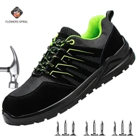 summer steel work shoes mens puncture proof safety shoes mens light industrial casual mens shoes
