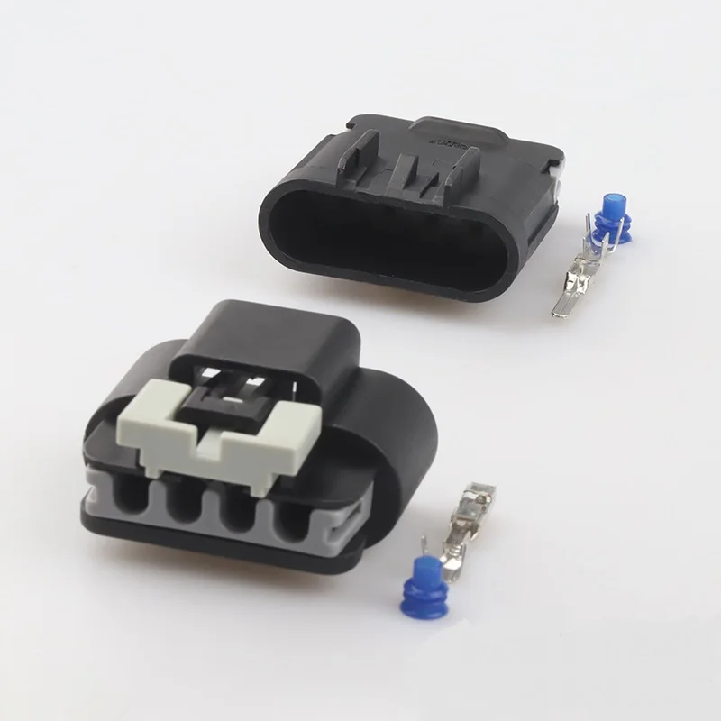 100 комплектов 2,8 мм 4-контактный Штекерный водонепроницаемый топливный Электрический бензиновый насос с автоматическим разъемом для 15326633