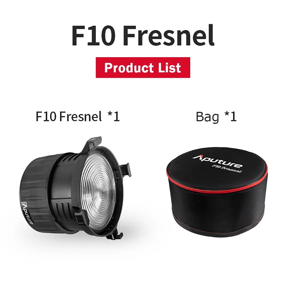 Aputure F10 Fresnel для LS 600d Pro линза с зумом Френеля заполнясветильник фотосъемки
