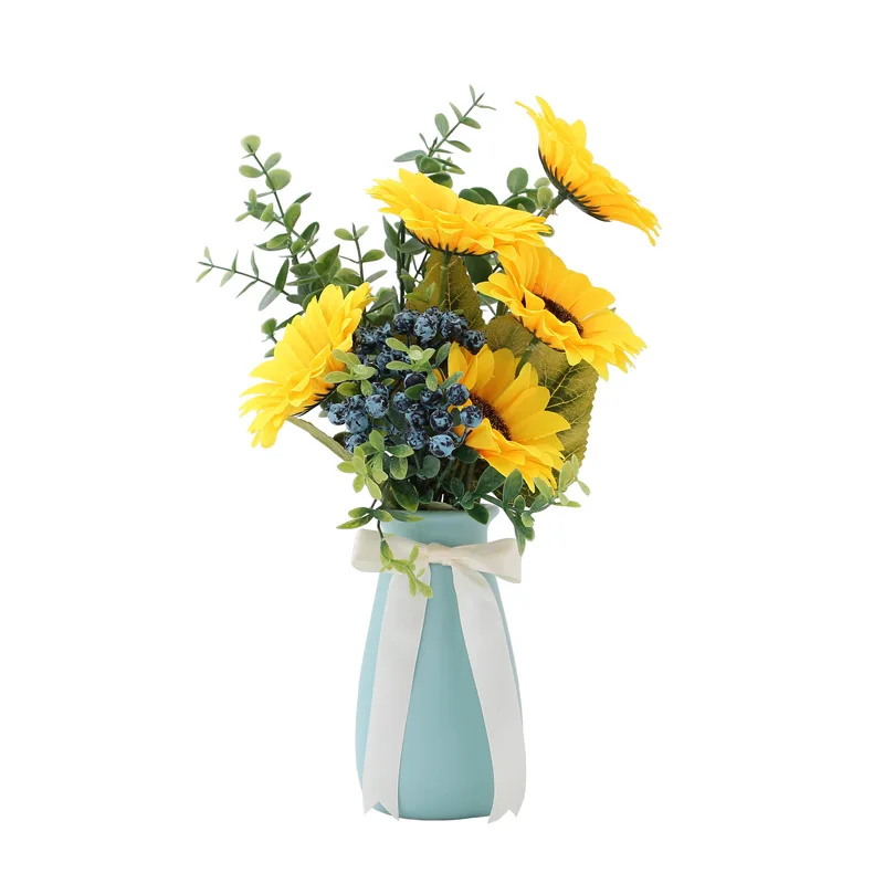 

Sunflower Simulation Flower Small Bouquet Ornaments Dried Flowers Fake Flowers Home Living Room Decoration
