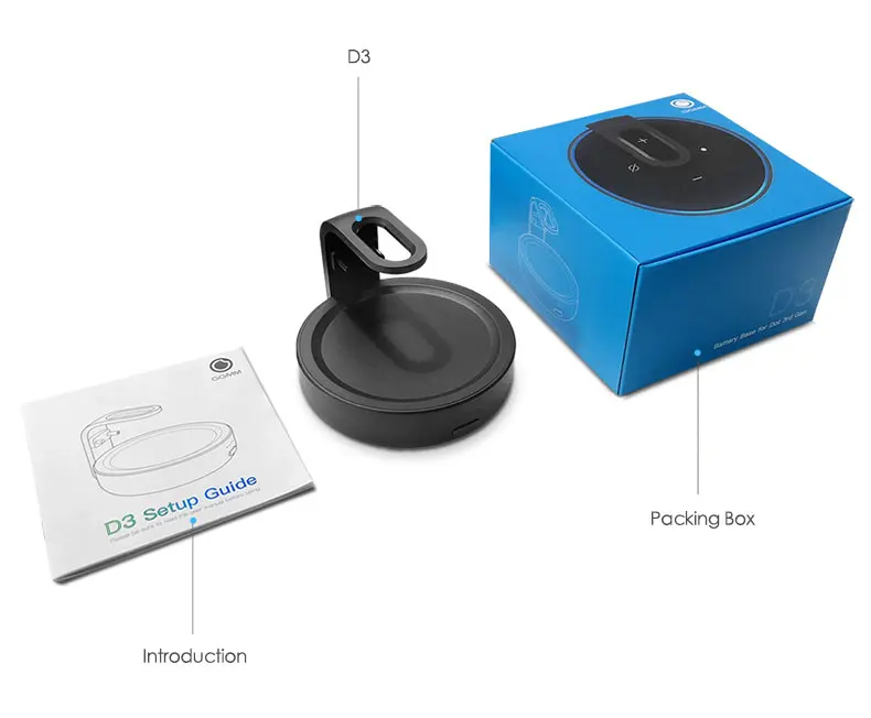 GGMM портативный аккумулятор база для Echo Dot 3rd крошечная док-станция с 5200 мАч перезаряжаемая батарея 8H Play Белый Внешний аккумулятор крышка