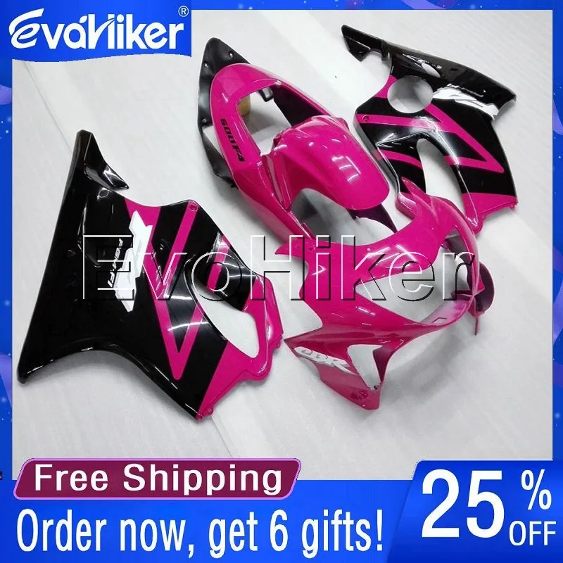 

Изготовленные на заказ Обтекатели для мотоциклов CBR600F4i 2004-2007, пластиковая крышка для мотоциклов розового цвета + подарки