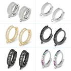 швензы  Круглые круглые циркониевые стразы серьги-кольца для женщин, ювелирные изделия, позолоченные серьги, аксессуары 2020