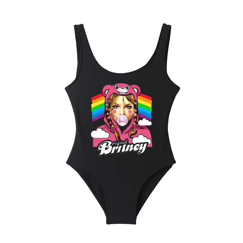 Слитный купальник с принтом черной кошки праздничная одежда единорогом боди в