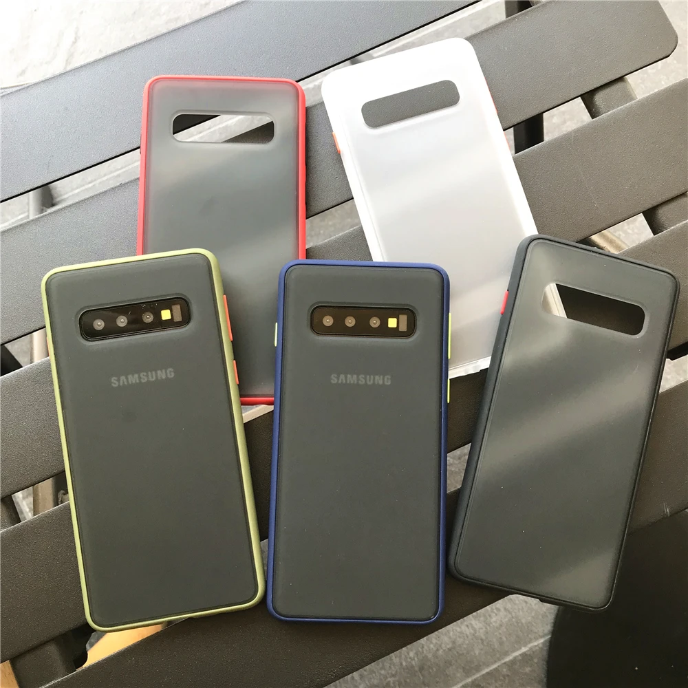 Antishock бампер Гибридный чехол из поликарбоната и силикона для samsung Galaxy S10 плюс S9 S8