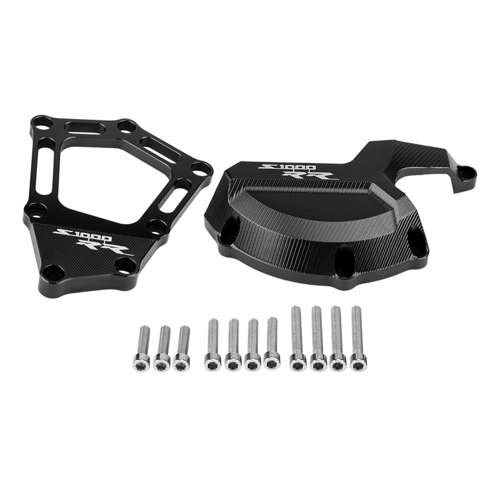 

2Pcs Motorcycle Engine Protective Black Cover Guard Protector Fit for S1000RR 09‑16