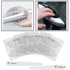 8 шт прозрачная автомобильная ручка Защитная пленка для автомобиля, наклейки для Tesla модель 3 2021 аксессуары модель Y Модель S модель X стайлинга автомобилей