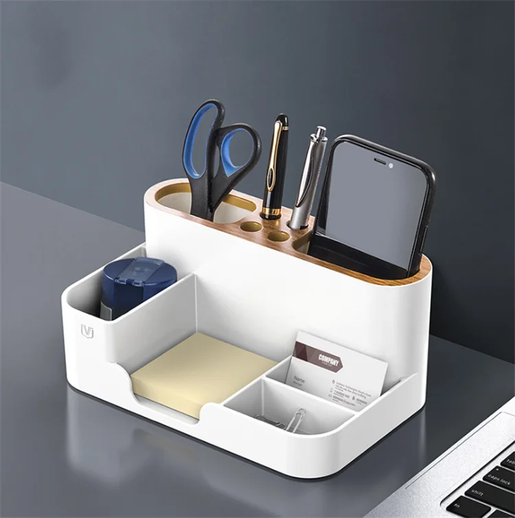 

Desktop Makeup Case Multi-purpose Storage Box Pen Holder Table Cosmetic Box Organizer