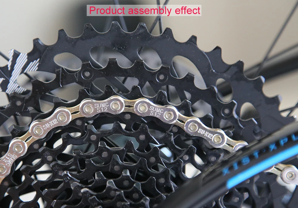 SUMC X8 X9 X9L велосипедная цепь 9S 10S 11S золото и серебро два цвета для MTB/дорожный велосипед для Shimano/SRAM 24 27 30 12 Скорость 116л/ча