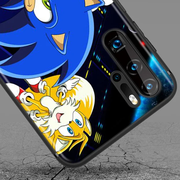 

Cute Hedgehog Ssonic For Huawei P40 P30 P20 P10 P9 P8 Lite E 5G 2017 2019 Pro Plus Black Phone Case