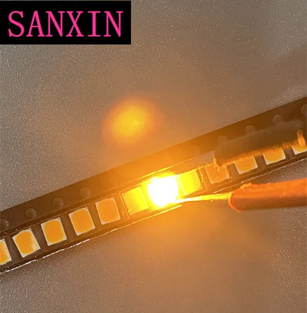 1000 шт./лот SMD LED 2835 лампа с подсветкой 0 2 Вт оранжевый Янтарный светоизлучающий