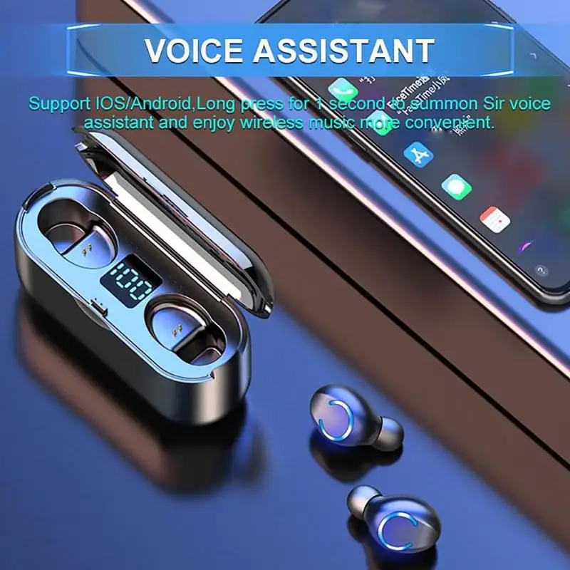F9 8 Bluetooth 5 0 наушники вкладыши TWS с сенсорным незаметные стерео спортивные