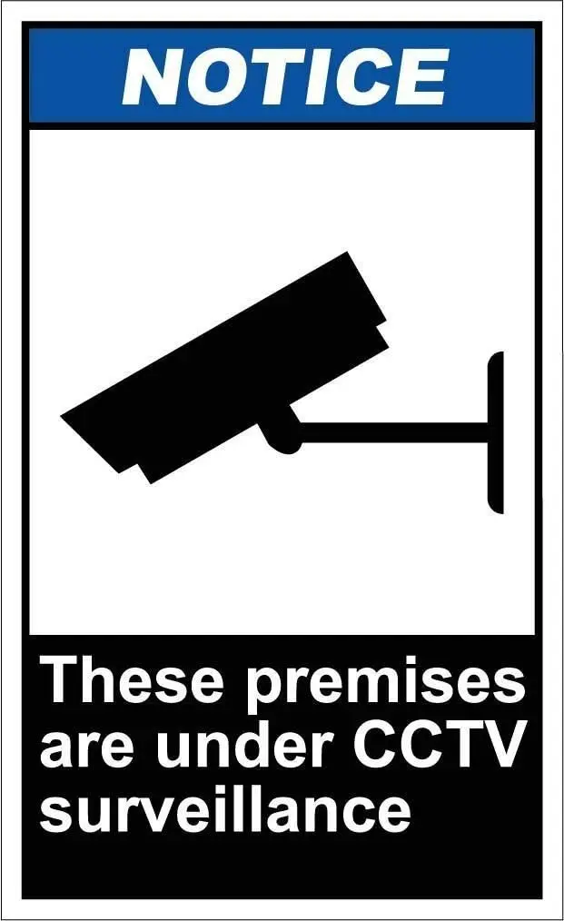

These Premises are Under CCTV Surveillance Notice OSHA/Ansi Poster Funny Art Decor Vintage Aluminum Retro Metal Tin Sign