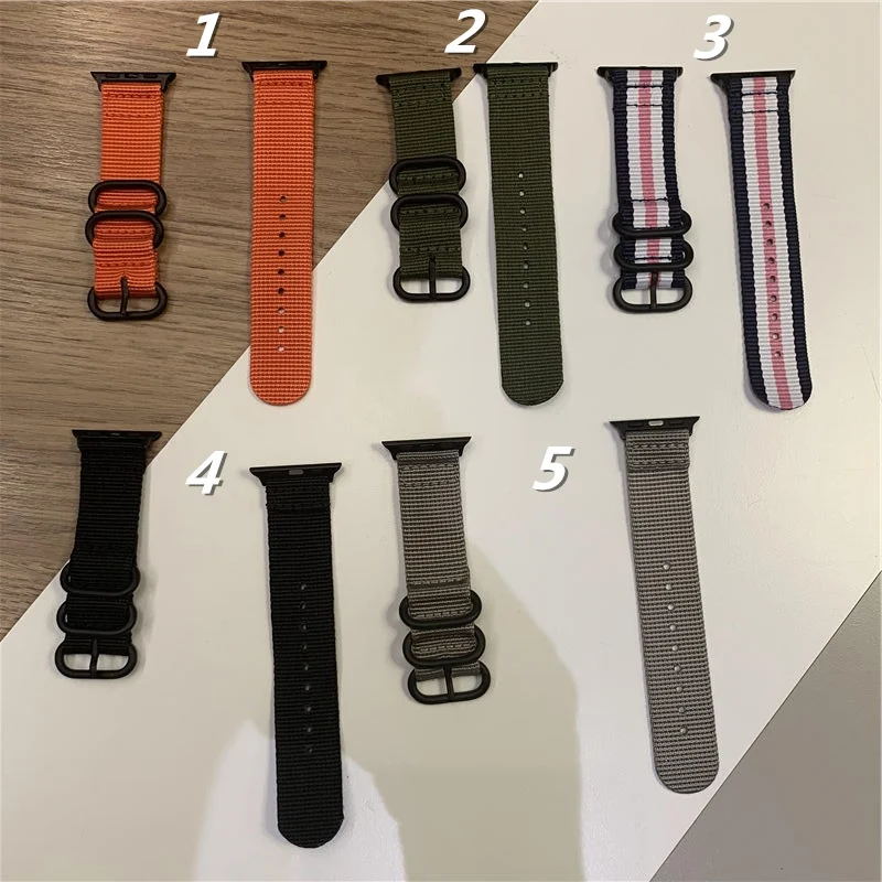 Ремешок нейлоновый с пряжкой для Apple Watch Series 6/5/4/3/2/1/SE водонепроницаемый браслет