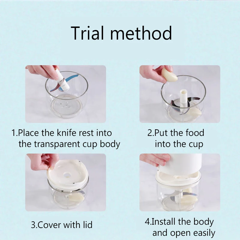 Портативная кухонная машина XiaoGui Электрический пресс для чеснока с USB кухонный