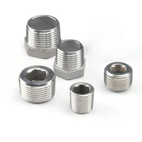 304 stainless steel bsp 14 38 12 34 1 114 112 2 male blanking cap stop end lock pipe fittings adapter