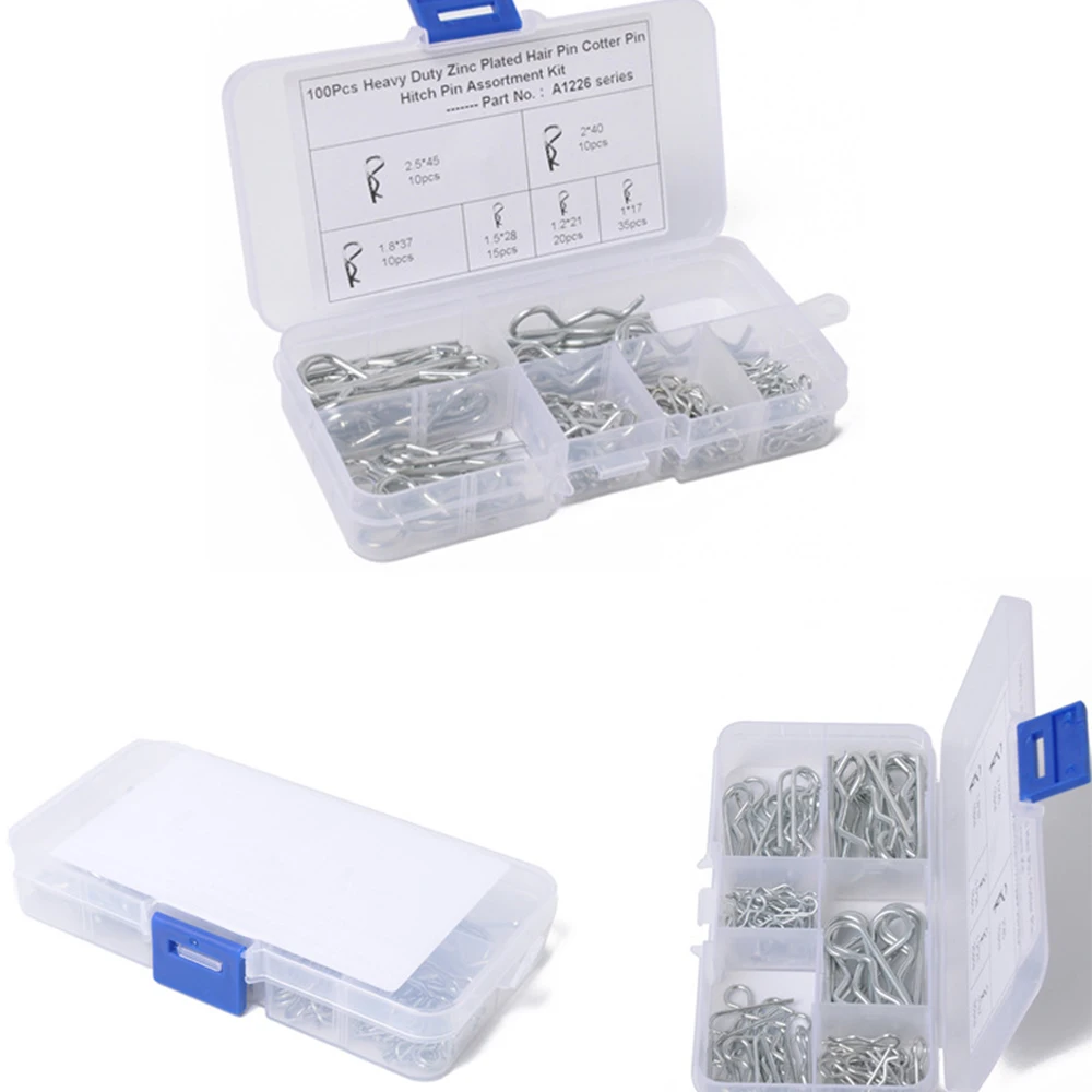 

100 шт./лот B-тип штифт волнистая заколка из углеродистой стали оцинкованная стальная шпилька с защелкой