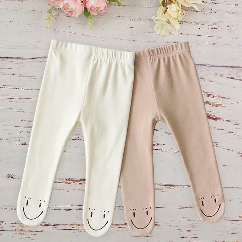 

Girls Baby Cute Legging Pant 2019 Spring Autumn Infant Cartoon Smiley Cotton Stepping Leggings Princess Fashion Clothes Trousers