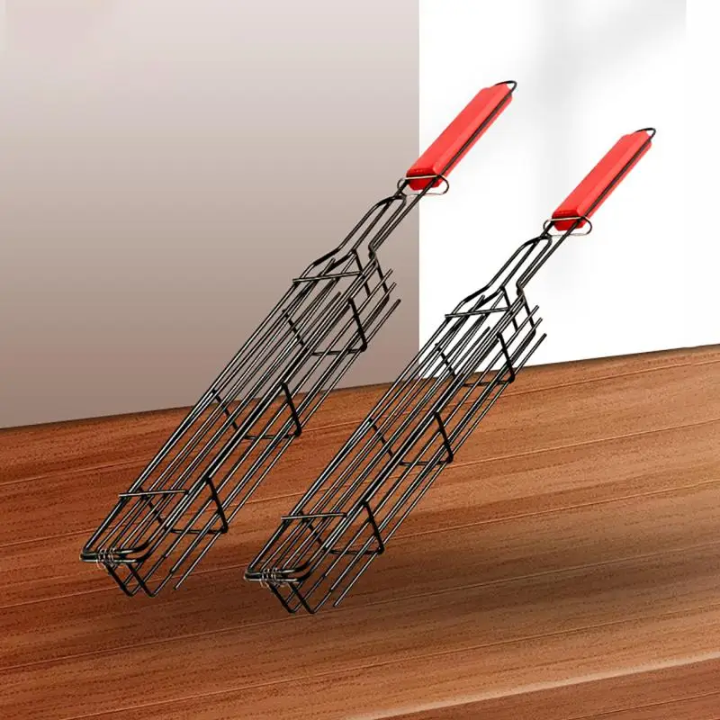 Продажа 4 шт./набор, антипригарная корзина из нержавеющей стали для барбекю