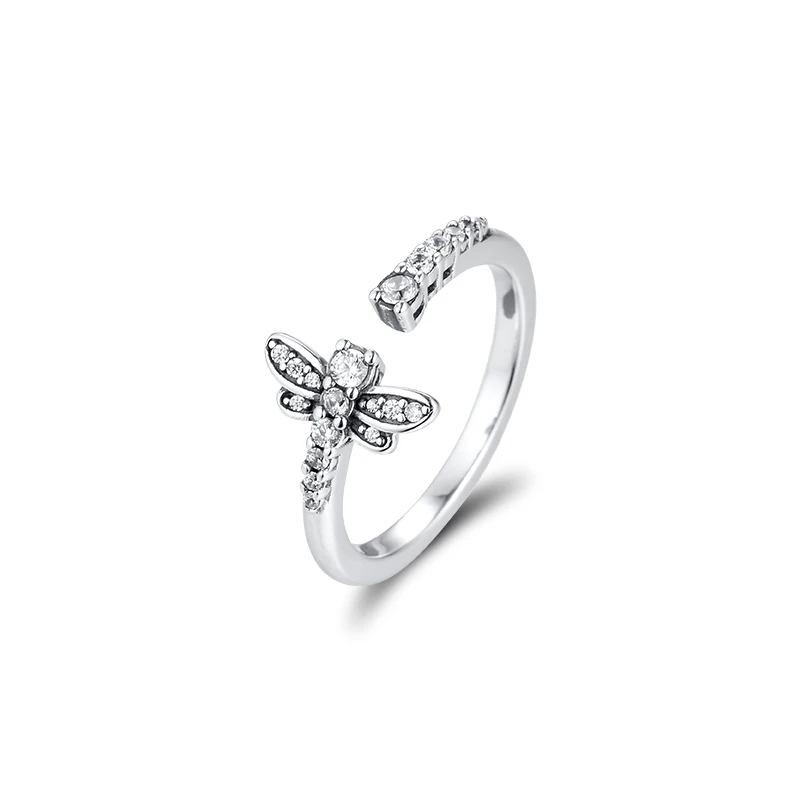 

Sparkling Dragonfly Open Rings 100% Authentic 925 Sterling-Silver-Jewelry Free Shipping