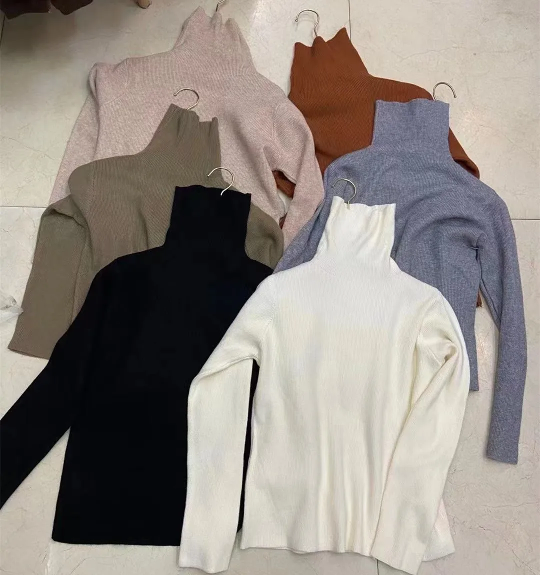 

Winter 2021 new trend of fashion new turtleneck bottom top women's sweater pullover warm with long sleeve knitted top