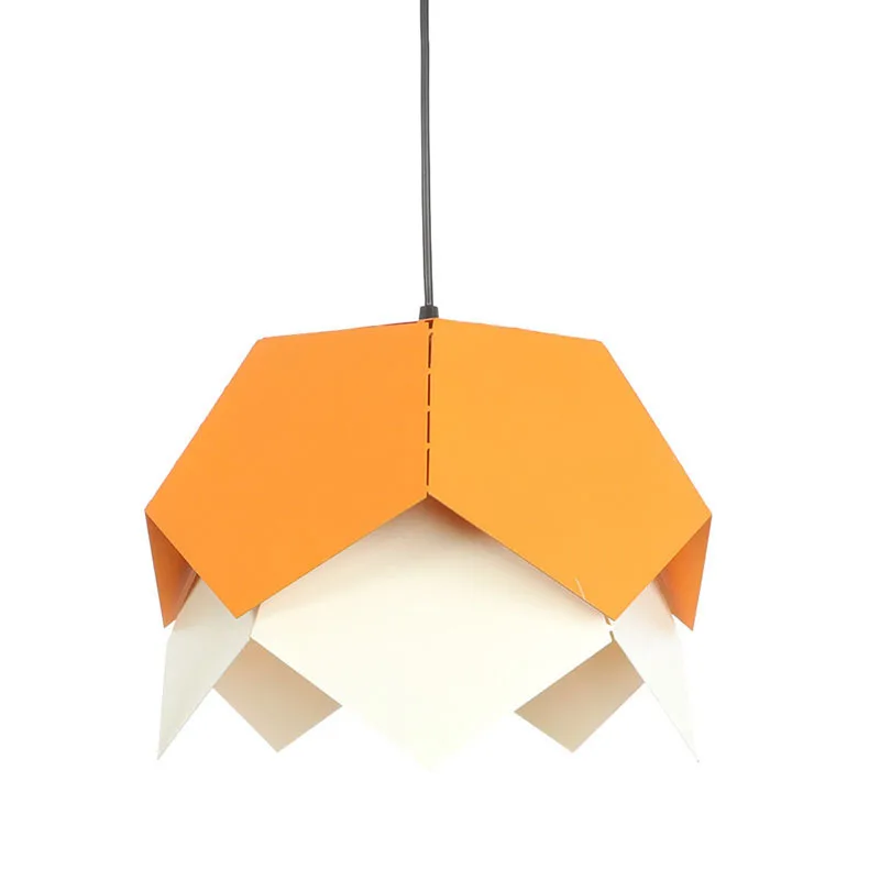 Современный металлический алюминиевый абажур цвета макарон с лампочкой