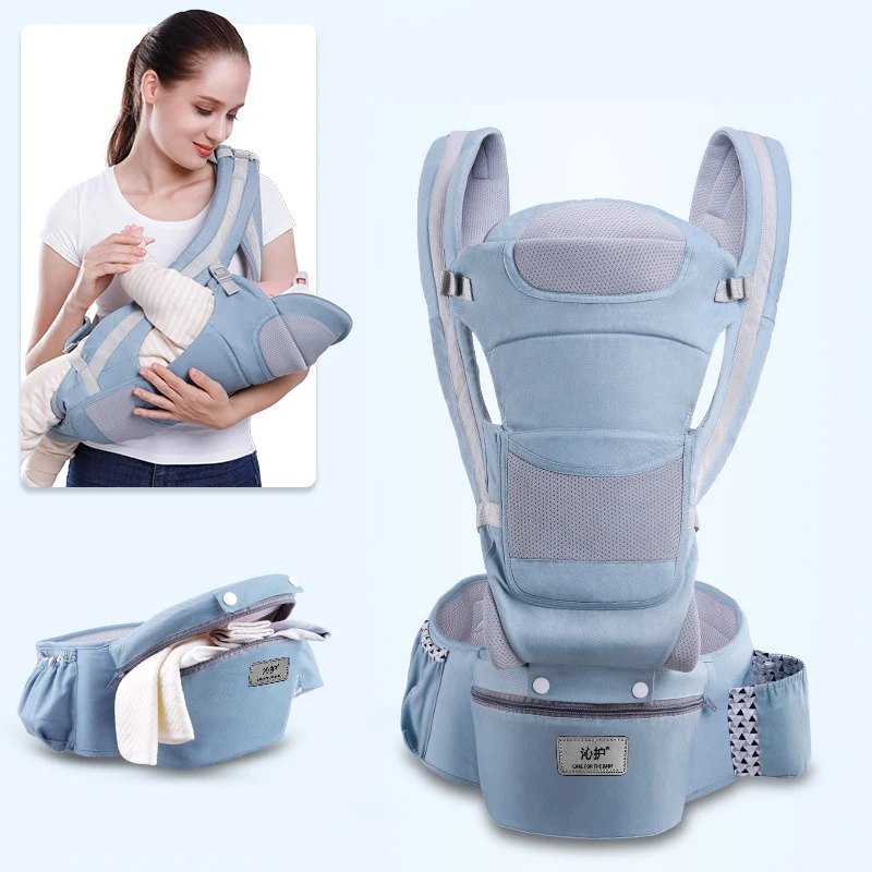 

new born 0-48 Month Ergonomic Baby Carrier Infant Baby Hipseat Carrier 3 In 1 Front Facing Ergonomic Kangaroo Baby Wrap Sling