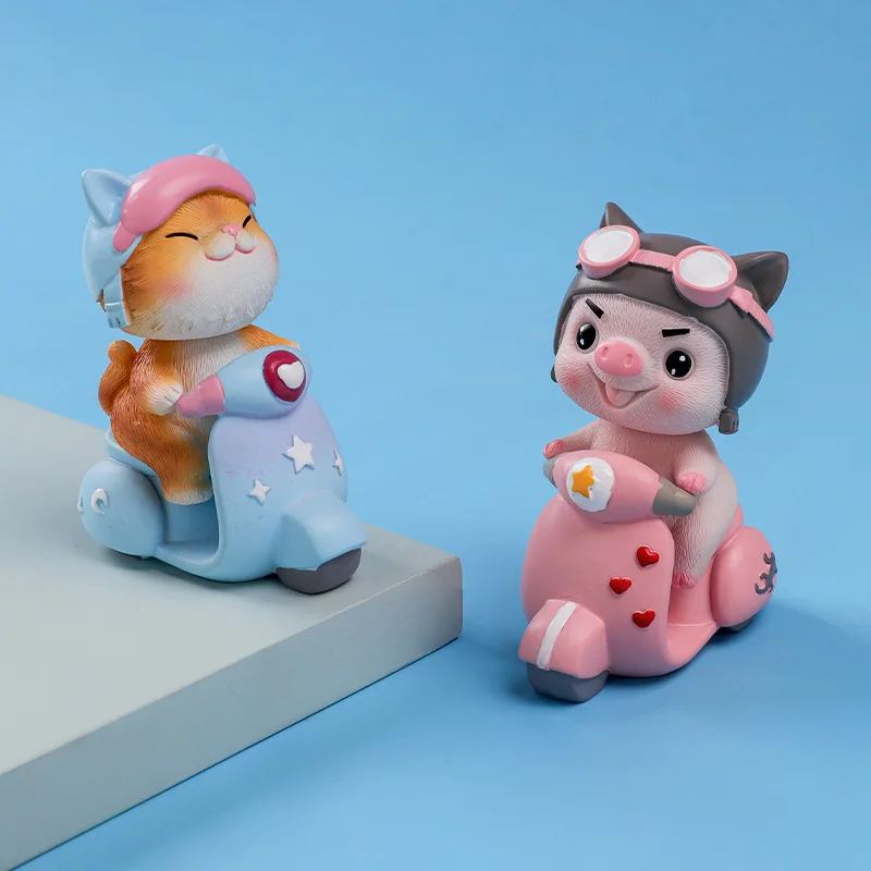 Орнамент в виде свиньи щенков медведей котят для езды на мотоцикле резиновые