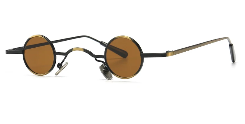 brown lens Kachawoo, маленькие круглые солнцезащитные очки для женщин, стимпанк, красные, черные солнцезащитные очки для мужчин, миниатюрный стиль, подарочные элементы,, горячая Распродажа - Цвет линз: brown lens