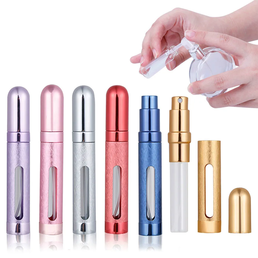 

12ML Mini Perfume Bottle Atomizer Refillable Perfume Spray Bottle Portable Travel Aluminum Cosmetic Empty Spray Scent Pump Tool