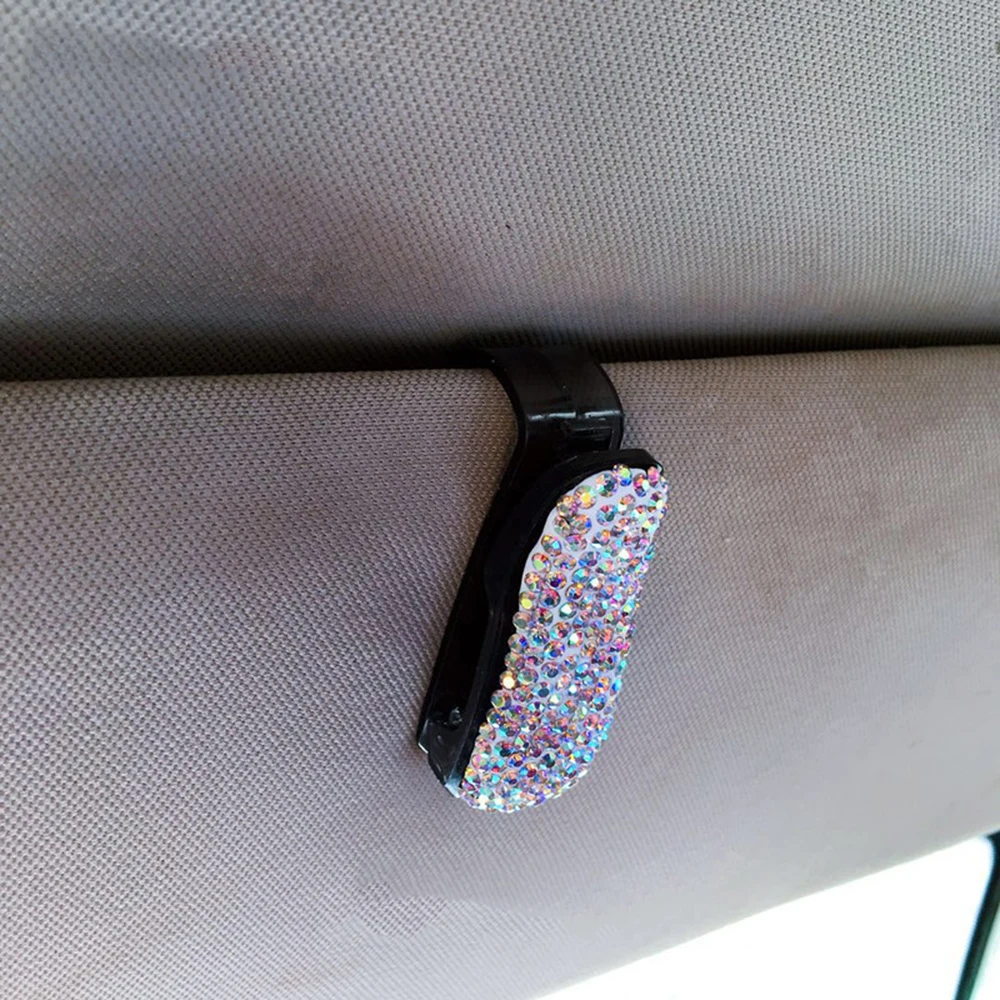 Новый стиль с автозажимом автомобильный солнцезащитный козырек со стразами