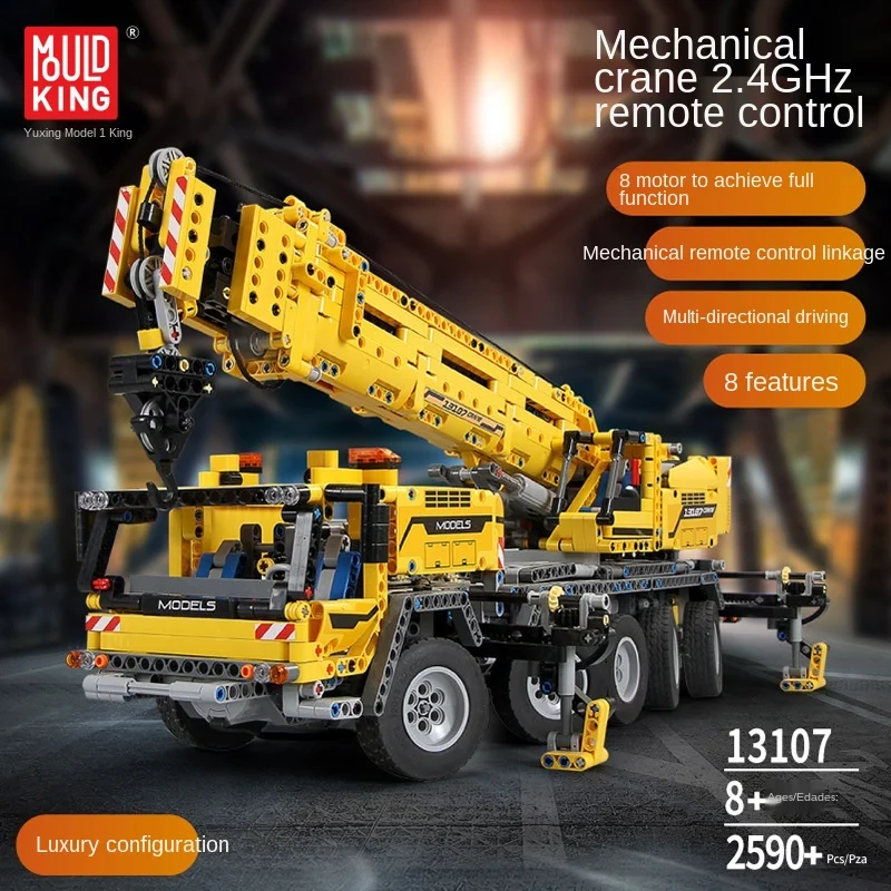 

Technology Series Mechanical Crane APP Programming Remote Control Engineering Truck Difficult Puzzle Assembling Building Blocks