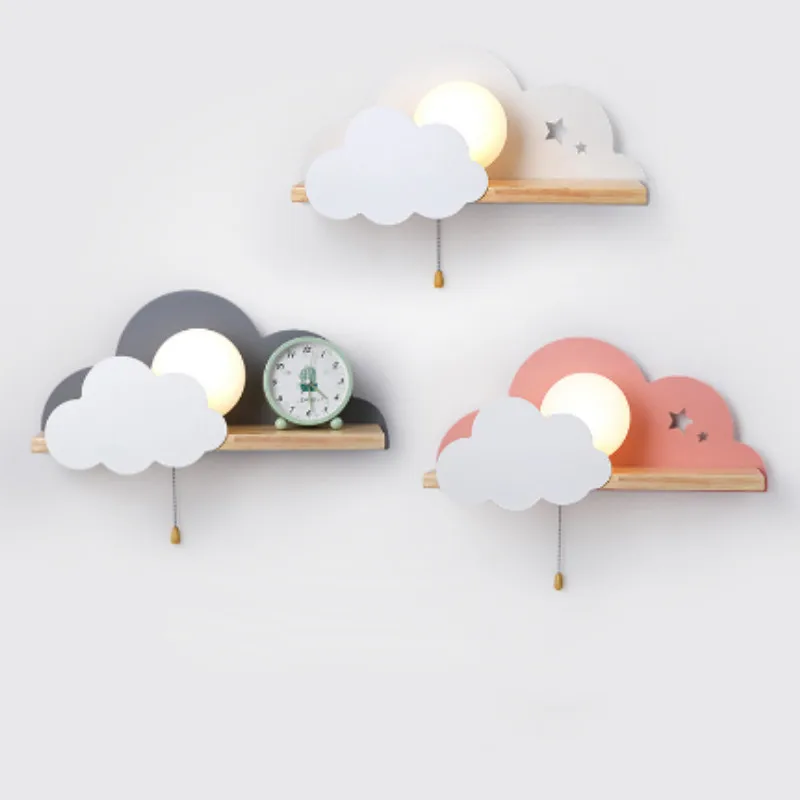 

Прикроватная лампа в скандинавском стиле для спальни, простой современный креативный настенный светильник для чтения с деревянным переключателем, LB022204