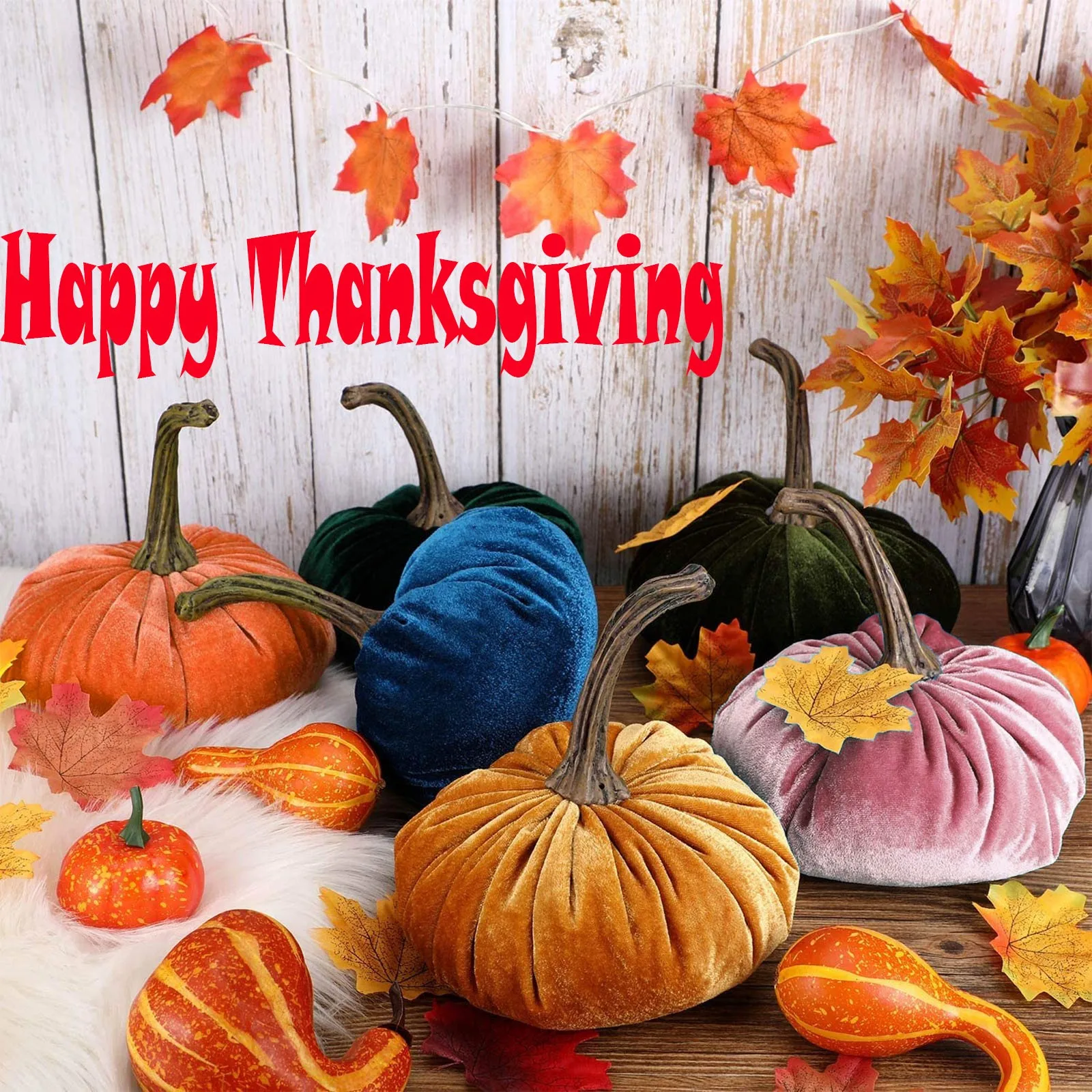 

1 Pc Handgemaakte Fluwelen Pompoenen Decor Super Soft Gevulde Pompoen Met Prachtige Kunstmatige Pompoen Schuim Gesimuleerde #40