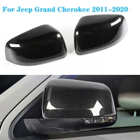 for jeep grand cherokee car rear view mirror cover trim rearview mirror caps carbon fiber stickers 2011 2012 2013 2014 20152020