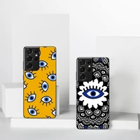 eye blue evil eye phone case for samsung a51 a32 a52 a71 a50 a12 a21s s10 s20 s21 plus fe ultra