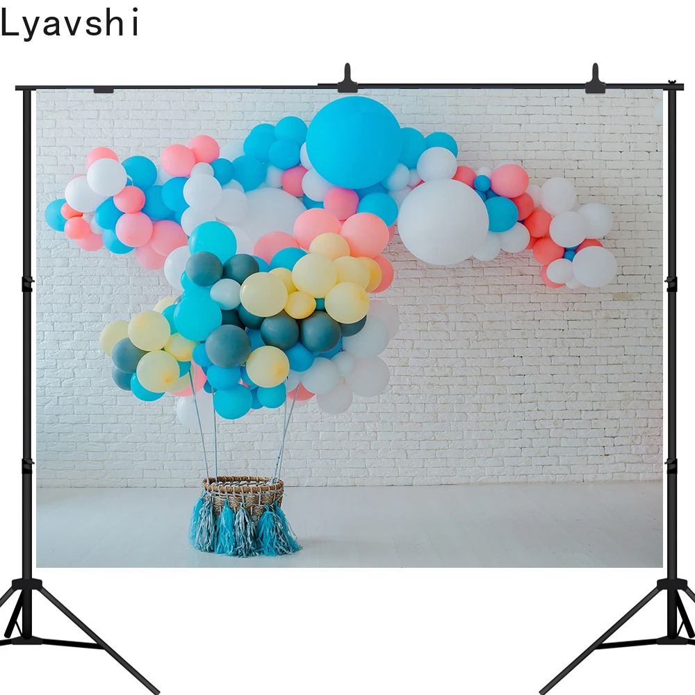 

Lyavshi детских празднований дня рождения вечерние воздушные шары с изображением кирпичной стены Фоны Индивидуальные Зеленые фотографически...