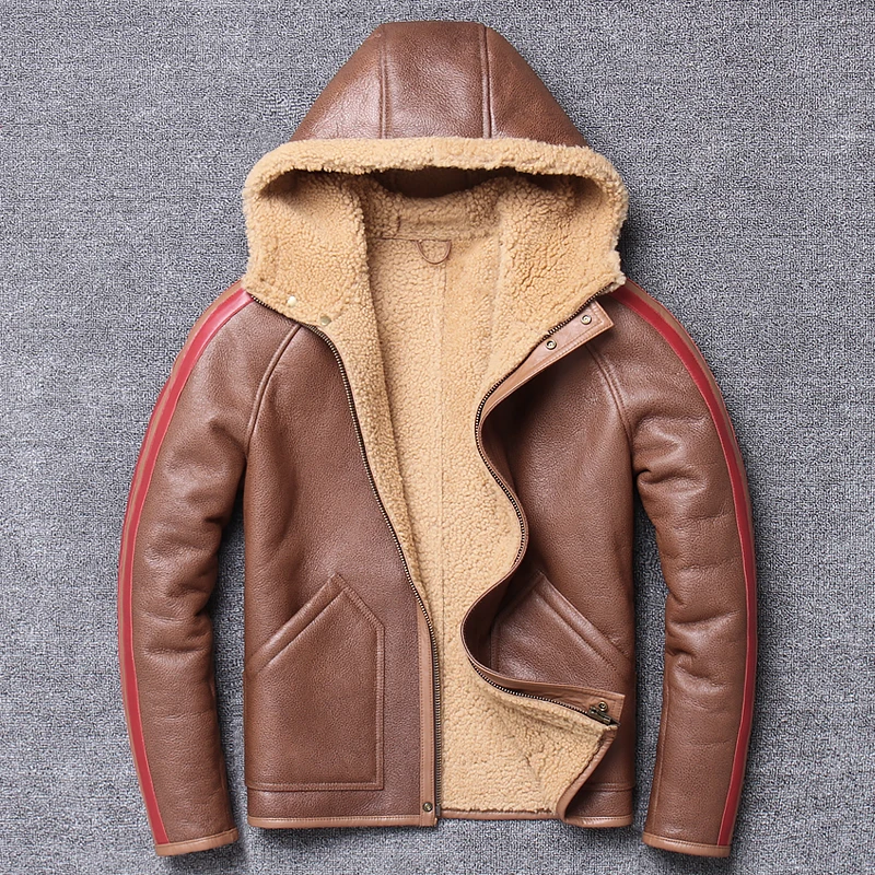 Бесплатная доставка зимнее пальто из натурального меха овчина 100% шерсти теплая