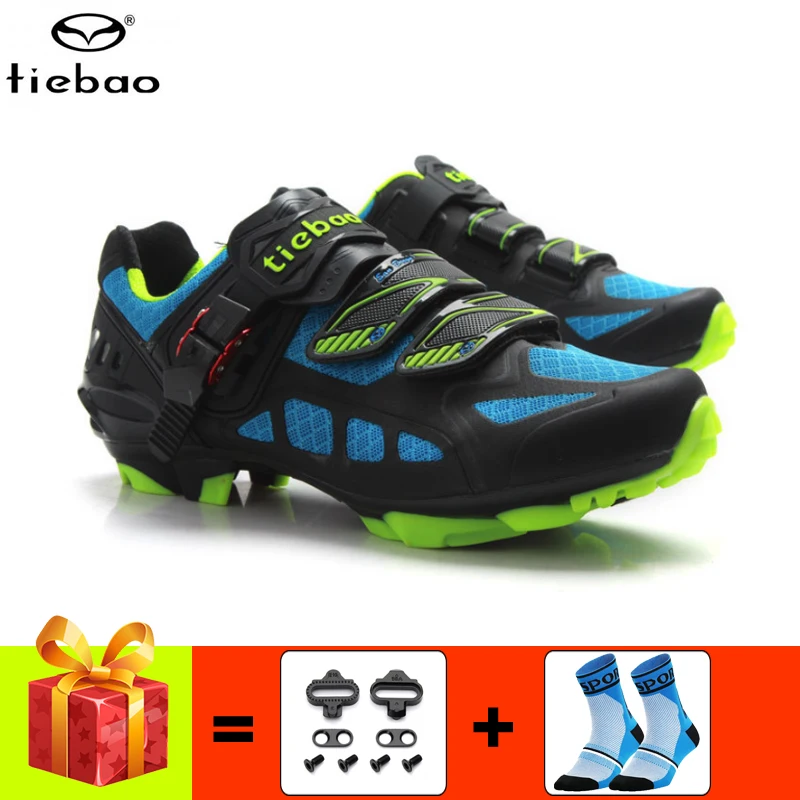 Tiebao Cycling Shoes Add Mtb Cleats Breathable Self-Locking Men Women Mountain Bike Bicycle Sneakers Athletic Racing Bike Shoes