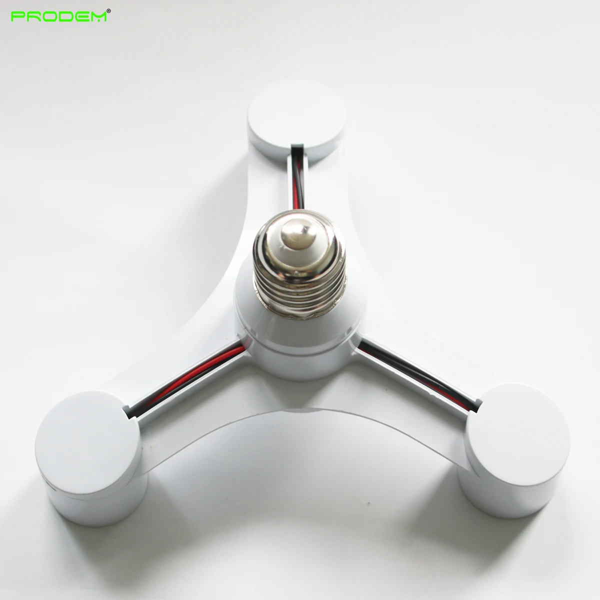 

Free shipping 2 PACK Plastic 3 in 1 E27 holder socket converter led pendant light fixtures E27 bulbs fittings adaptors white
