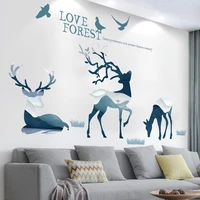 nordic deer wall stickers aesthetic teen room decor posters home office decor living room sofa backdrop wall decal art wallpaper